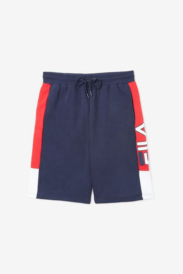 Pantalones Cortos Fila Hombre Azul Marino / Rojas / Blancas - Roy - España 436702RHV